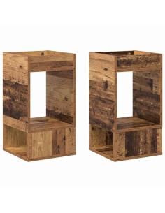 Tavolino 2 pcs Legno vecchio 30 x 30 x 56 cm Legno multistrato 2