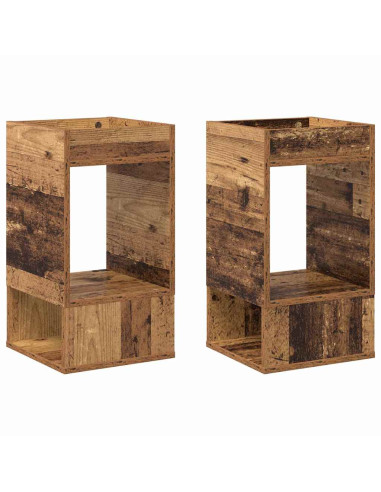 Tavolino 2 pcs Legno vecchio 30 x 30 x 56 cm Legno multistrato