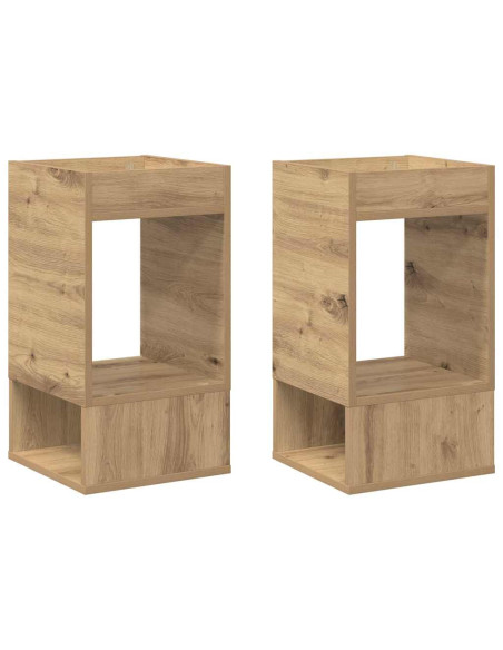 Tavolino 2 pcs Rovere artigianale 30 x 30 x 56 cm