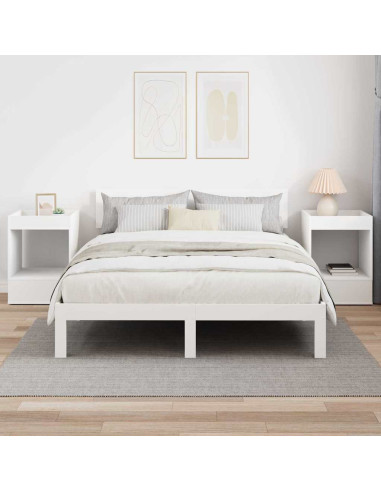 Tavolino 2 pcs Bianco 40 x 40 x 56 cm Legno multistrato