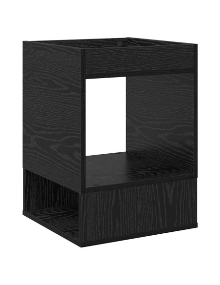 Tavolino Rovere Nero 40 x 40 x 56 cm Legno multistrato
