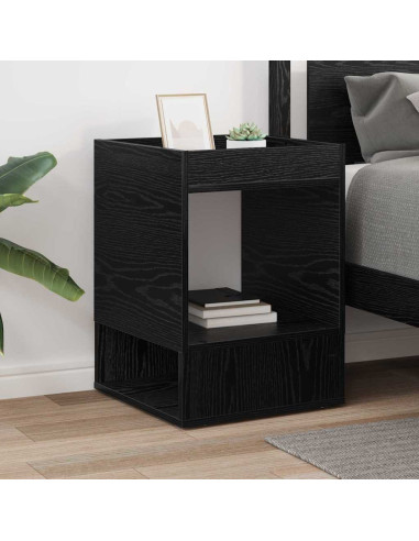 Tavolino Rovere Nero 40 x 40 x 56 cm Legno multistrato