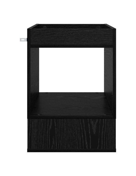 Tavolino Rovere Nero 40 x 40 x 56 cm Legno multistrato