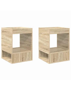 Tavolino 2 pcs Rovere Sonoma 40 x 40 x 56 cm Legno multistrato 2