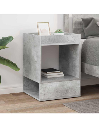 Tavolino Grigio cemento 40 x 40 x 56 cm Legno multistrato
