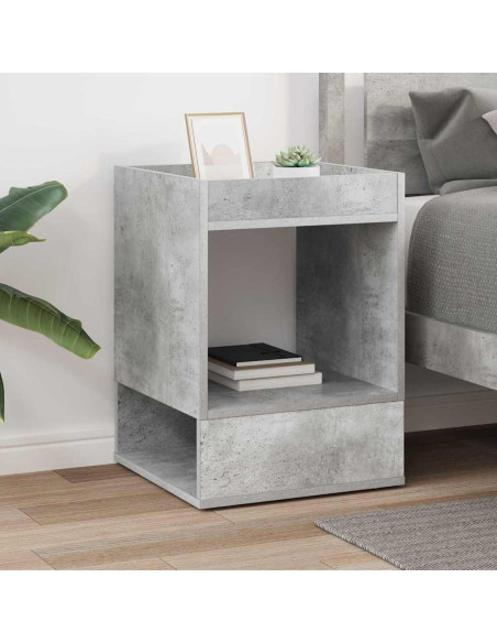 Tavolino Grigio cemento 40 x 40 x 56 cm Legno multistrato