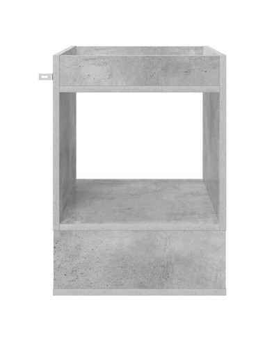 Tavolino Grigio cemento 40 x 40 x 56 cm Legno multistrato