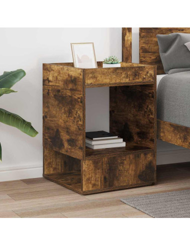 Tavolino Rovere fumé 40 x 40 x 56 cm Legno multistrato