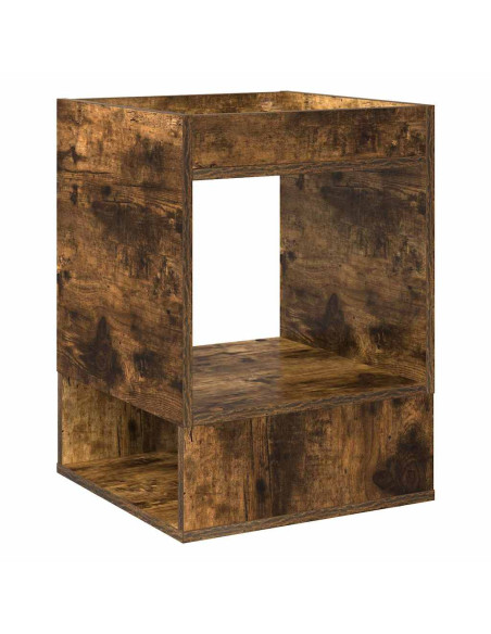 Tavolino 2 pcs Rovere fumé 40 x 40 x 56 cm Legno multistrato