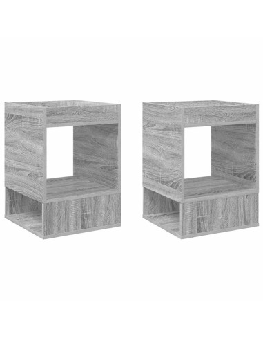 Tavolino 2 pcs Grigio Sonoma 40 x 40 x 56 cm Legno multistrato