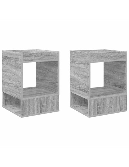 Tavolino 2 pcs Grigio Sonoma 40 x 40 x 56 cm Legno multistrato