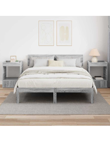 Tavolino 2 pcs Grigio Sonoma 40 x 40 x 56 cm Legno multistrato