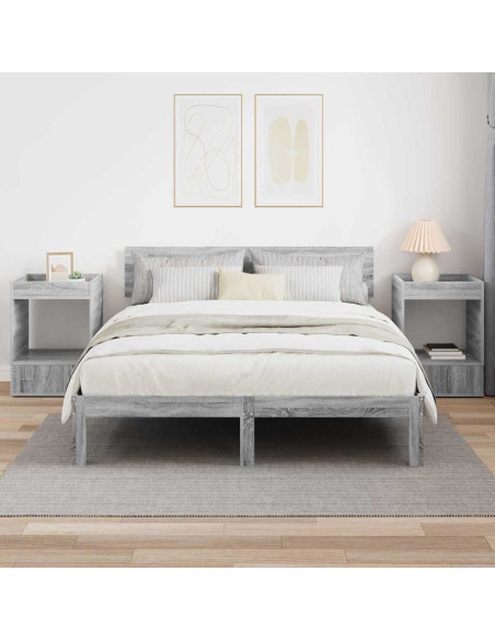 Tavolino 2 pcs Grigio Sonoma 40 x 40 x 56 cm Legno multistrato