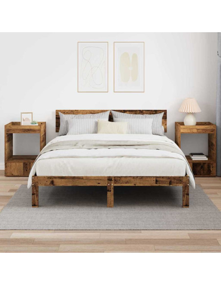 Tavolino 2 pcs Legno vecchio 40 x 40 x 56 cm Legno multistrato
