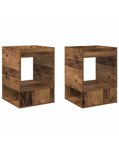 Tavolino 2 pcs Legno vecchio 40 x 40 x 56 cm Legno multistrato
