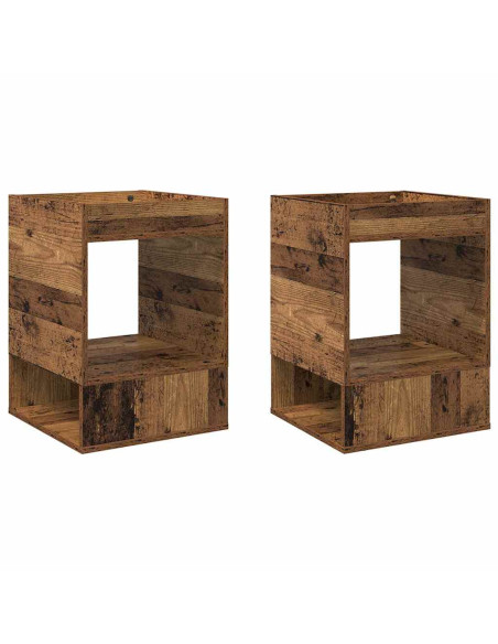 Tavolino 2 pcs Legno vecchio 40 x 40 x 56 cm Legno multistrato
