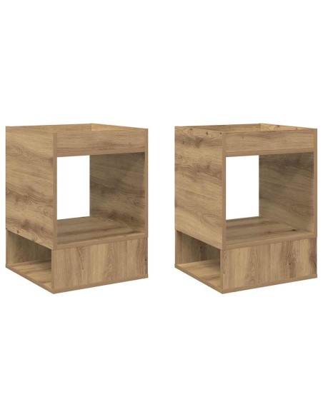 Tavolino 2 pcs Rovere artigianale 40 x 40 x 56 cm
