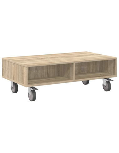 Tavolino con Ruote Rovere Sonoma 90 x 50 x 30 cm
