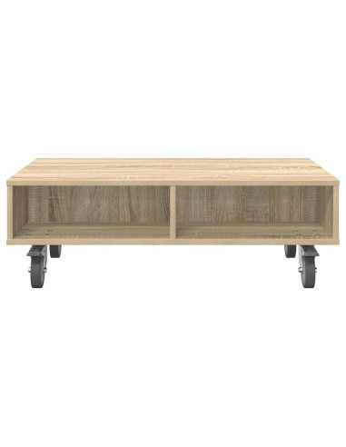 Tavolino con Ruote Rovere Sonoma 90 x 50 x 30 cm