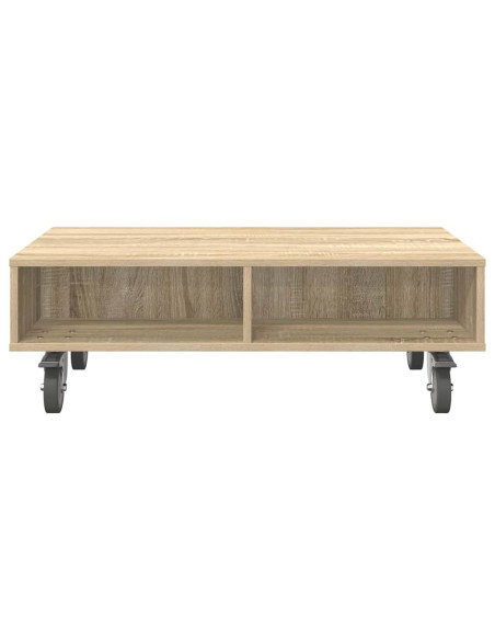 Tavolino con Ruote Rovere Sonoma 90 x 50 x 30 cm