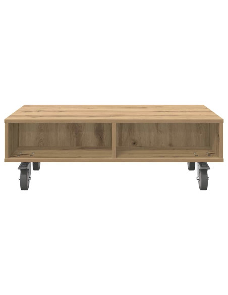 Tavolino con Ruote Rovere artigianale 90 x 50 x 30 cm