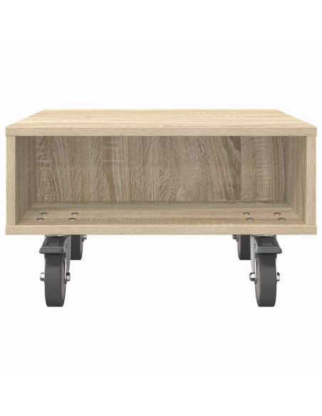 Tavolino con Ruote Rovere Sonoma 50,5 x 50 x 30 cm