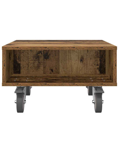 Tavolino con Ruote Legno vecchio 50,5 x 50 x 30 cm