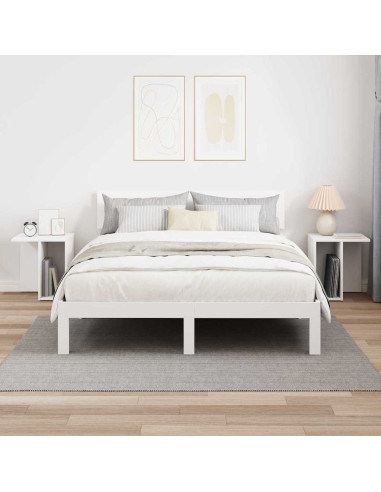 Tavolino 2 pcs Bianco 37 x 32 x 40 cm Legno multistrato