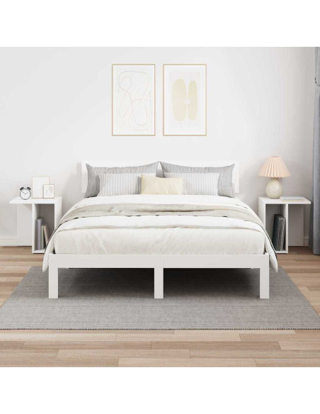 Tavolino 2 pcs Bianco 37 x 32 x 40 cm Legno multistrato