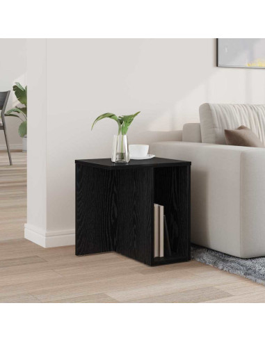 Tavolino Rovere Nero 37 x 32 x 40 cm Legno multistrato