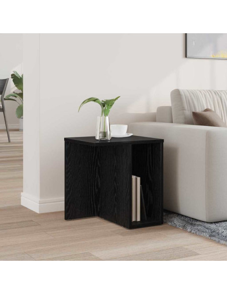 Tavolino Rovere Nero 37 x 32 x 40 cm Legno multistrato