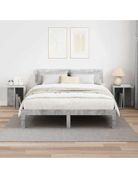 Tavolino 2 pcs Grigio cemento 37 x 32 x 40 cm Legno multistrato