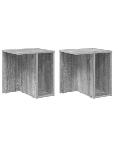 Tavolino 2 pcs Grigio Sonoma 37 x 32 x 40 cm Legno multistrato