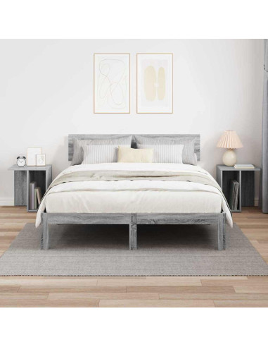 Tavolino 2 pcs Grigio Sonoma 37 x 32 x 40 cm Legno multistrato