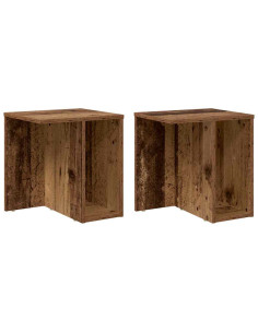 Tavolino 2 pcs Legno vecchio 37 x 32 x 40 cm Legno multistrato 2