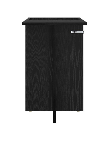 Tavolino Rovere Nero 35 x 40 x 55 cm Legno multistrato