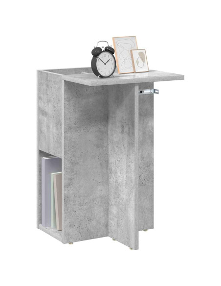 Tavolino Grigio cemento 35 x 40 x 55 cm Legno multistrato