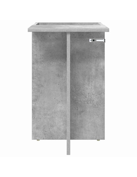 Tavolino Grigio cemento 35 x 40 x 55 cm Legno multistrato