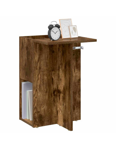 Tavolino Rovere fumé 35 x 40 x 55 cm Legno multistrato