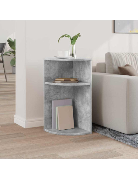 Tavolino Grigio cemento 29,6 x 29,6 x 60 cm Legno multistrato