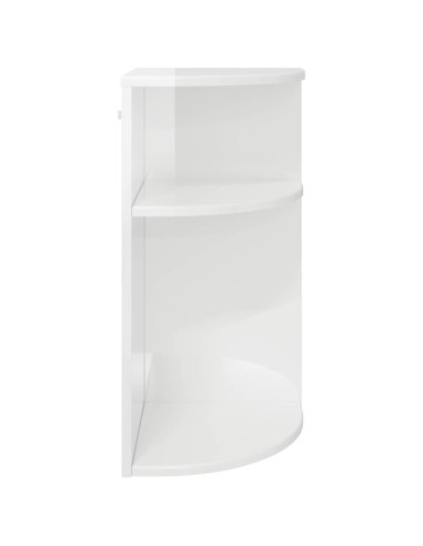 Tavolino Bianco Lucido 29,6 x 29,6 x 60 cm Legno multistrato