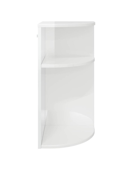 Tavolino Bianco Lucido 29,6 x 29,6 x 60 cm Legno multistrato