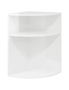 Tavolino Bianco Lucido 39,7 x 39,7 x 60 cm Legno multistrato 2