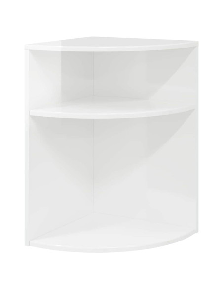 Tavolino Bianco Lucido 39,7 x 39,7 x 60 cm Legno multistrato