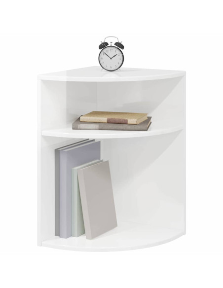 Tavolino Bianco Lucido 39,7 x 39,7 x 60 cm Legno multistrato