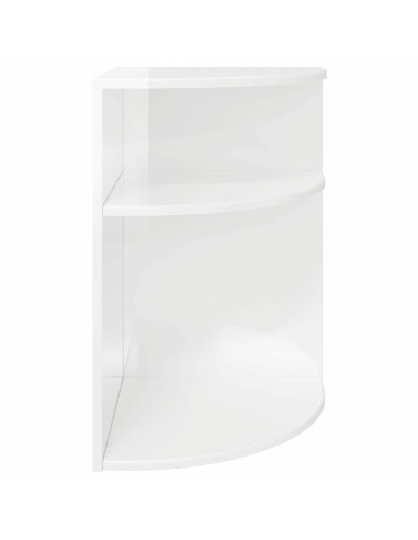 Tavolino Bianco Lucido 39,7 x 39,7 x 60 cm Legno multistrato