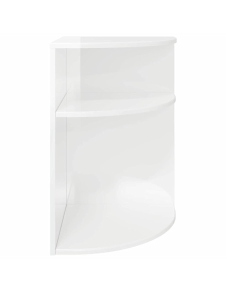 Tavolino Bianco Lucido 39,7 x 39,7 x 60 cm Legno multistrato