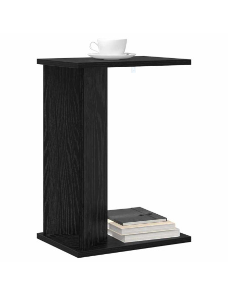 Tavolino Rovere Nero 35 x 25 x 50 cm Legno multistrato