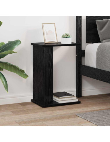 Tavolino Rovere Nero 35 x 25 x 50 cm Legno multistrato