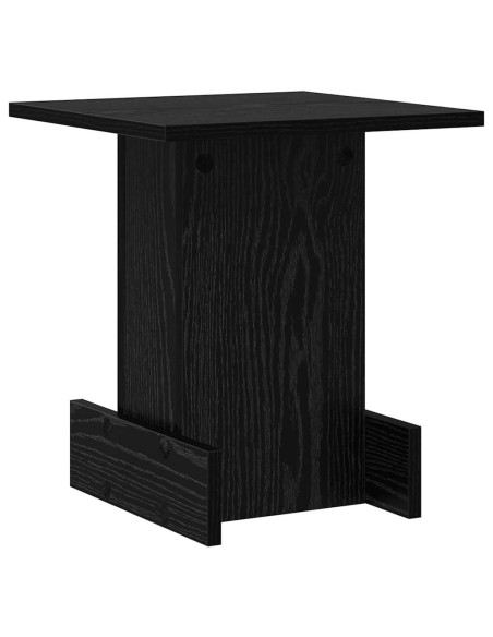 Tavolino Rovere Nero 35,5 x 35 x 40 cm Legno multistrato